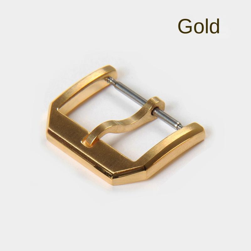 18m 20mm Stainless Steel Pin Buckle For IWC Big Pilot Portugieser Pilot's Leather Watch Clasp Silver Rose Gold Black Accessories