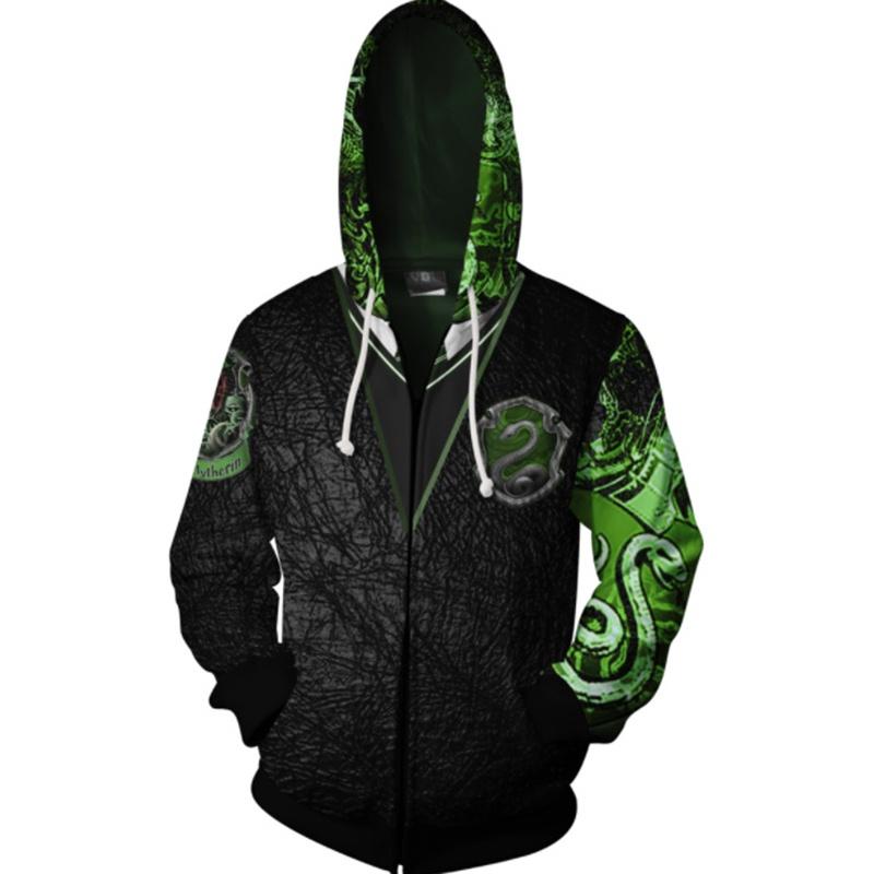 Harry 3d Potter Sweater Zipper Hooded Sportswear Cosplay Sweatshirts Hoodies
