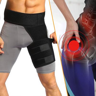 Tutore per anca, tutore per alleviare il dolore alla sciatica, coscia, supporto per compressione del tendine del ginocchio, tutore di supporto per la parte bassa della schiena