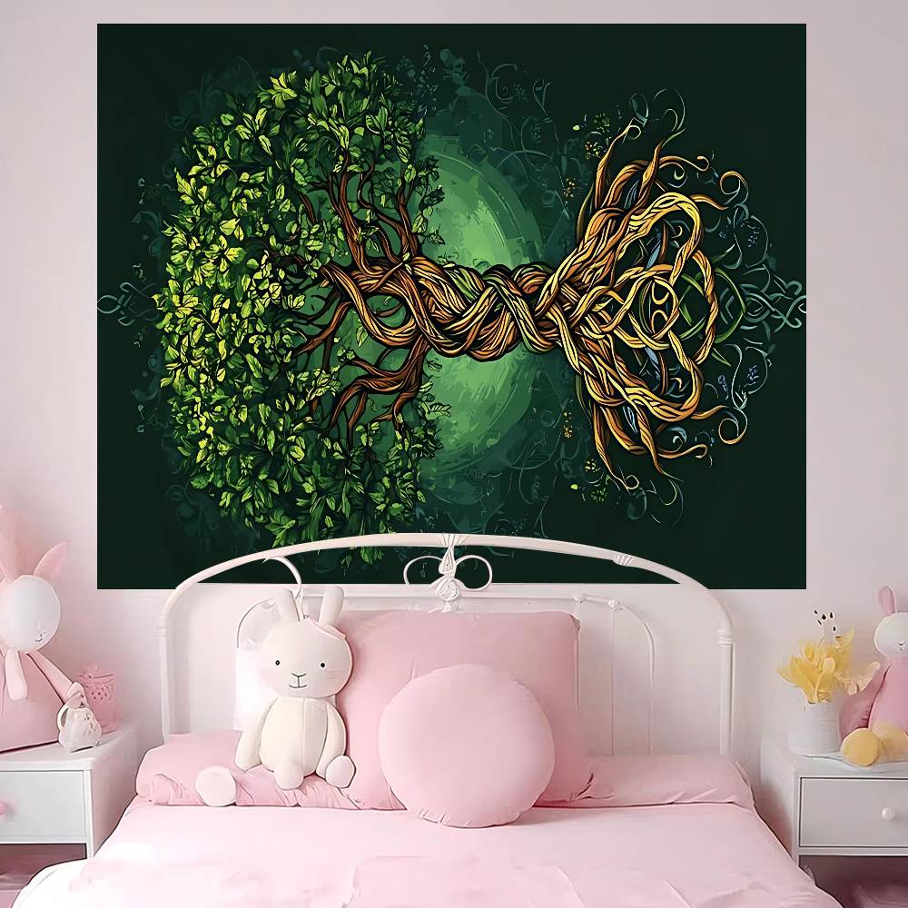 Tree life Yggdrasil Hippie Wall Hanging Tapestries for Living Room Home Dorm Decor Art Home Decor