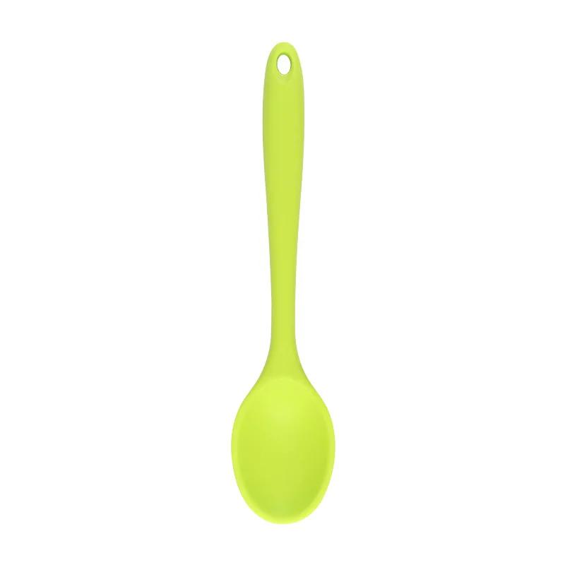 

Small Multicolored Silicone Spoons Silicone Serving Stirring Spoon for Kitchen Nonstick Cooking Baking Stirring Mixing Tools зелений