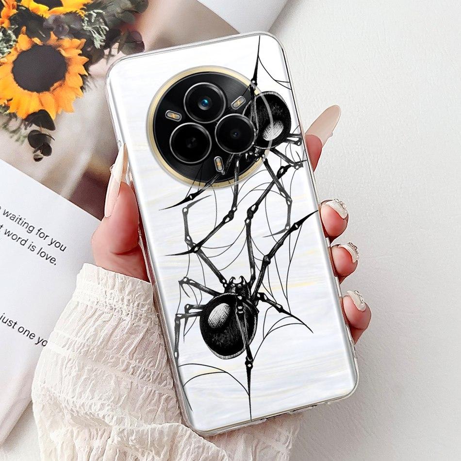 For Realme 14 Pro 14Pro+ Elegant Floral Cat Printed Phone Case For Realme 14 Pro Plus 14Pro 5G Soft Silicone TPU Cases