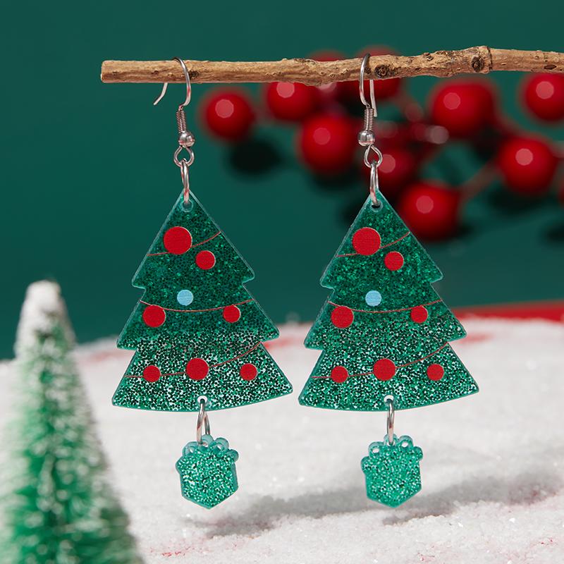 Christmas Series Popular Funny Red Cap Cute Sweater Snowman Pants Drop Earrings for Women unique design Jewelry Present