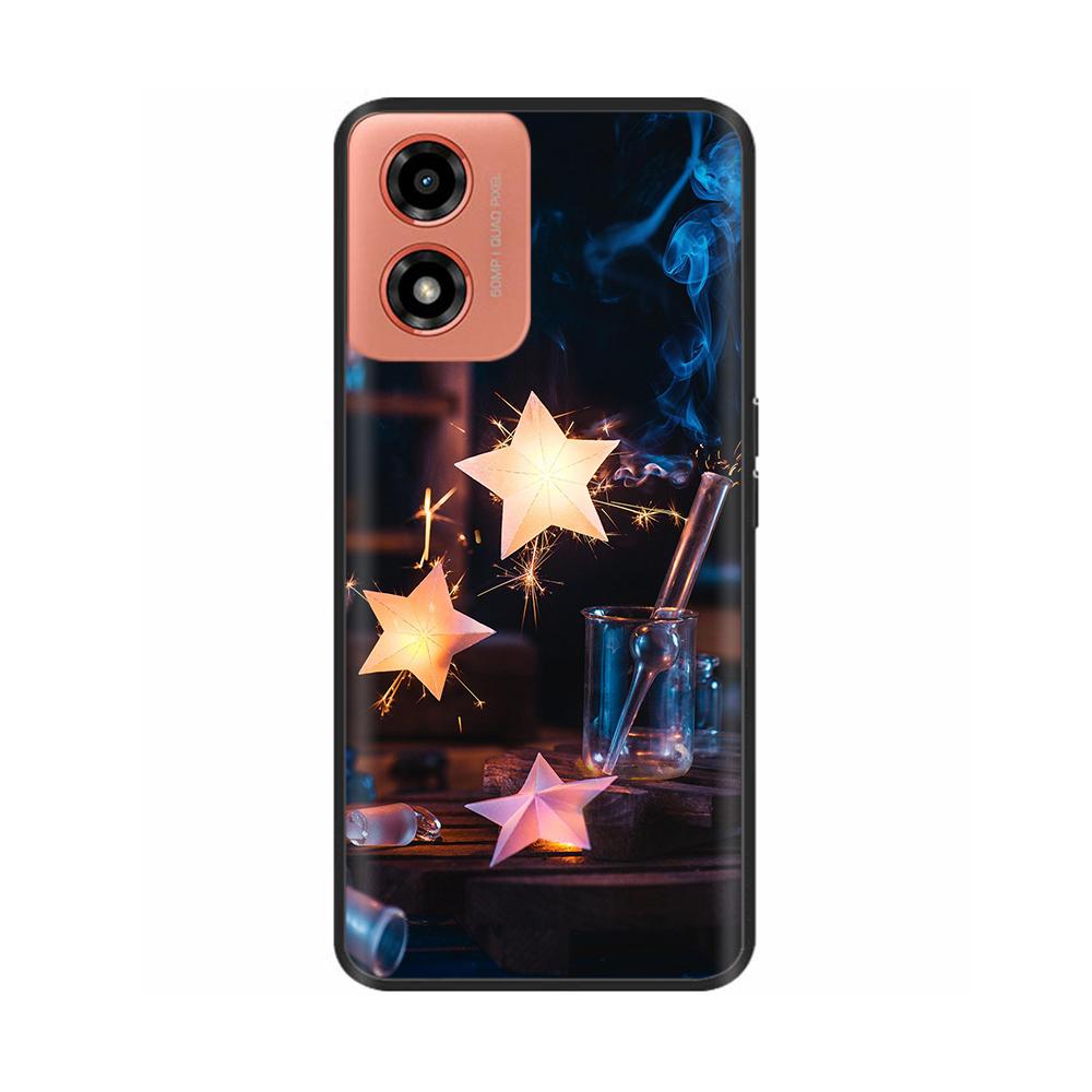 Hülle Für Moto G04s Stoßfest Schwarz Weiches Silikon Rückabdeckung Handyhülle auf Für Motorola Moto G04S G04 MotoG04 MotoG04s Bumper