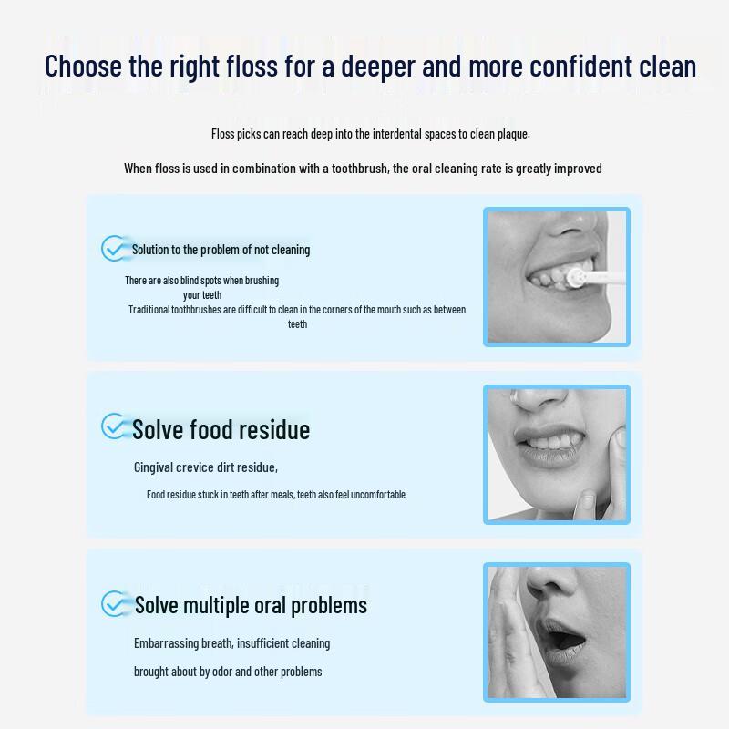 High-Elastic Double Line Dental Floss Sticks