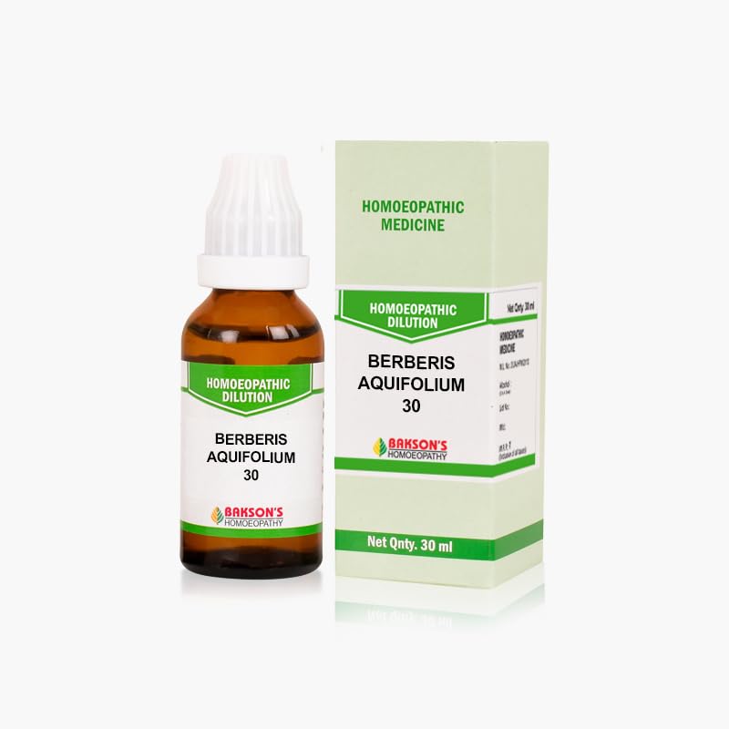 

Bakson S Homoeopathy Berberis Aquifolium 30 Dilution 30ml X Pack of 2 for Healthy Skin Care