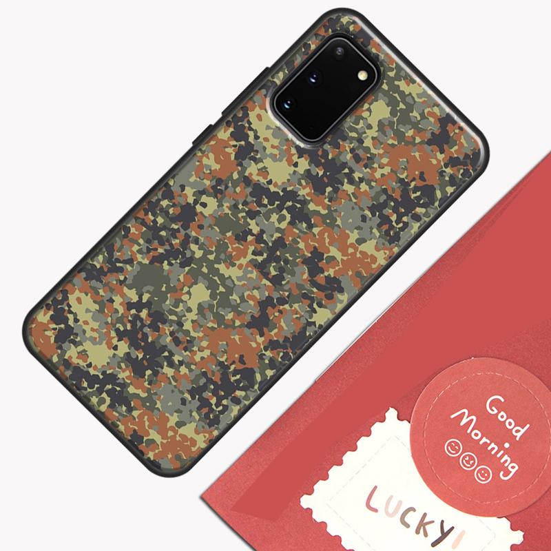 Flecktarn Camouflage Camo Case For Samsung Galaxy S22 S21 S23 Ultra Note 20 S8 S9 S10 Note 10 Plus S20 FE Back Cover