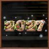 Static Window Stickers 2027 Gingerbread Christmas Clings, Xmas New Year Decals with Storefront Holiday Decorations Santa Snowman Snowflake,