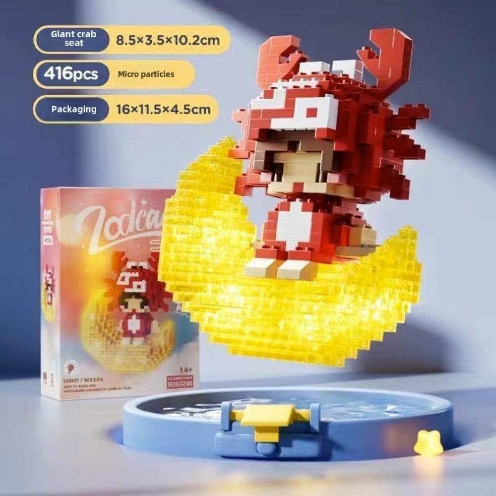 Illuminated Astronaut Astronaut Cartoon Doll Building Block Series Assembled Children's Toy Gift