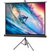 Projection Screen in 4:3 Format, Cinema Screen, Presentation Surface for Home or Office, Black