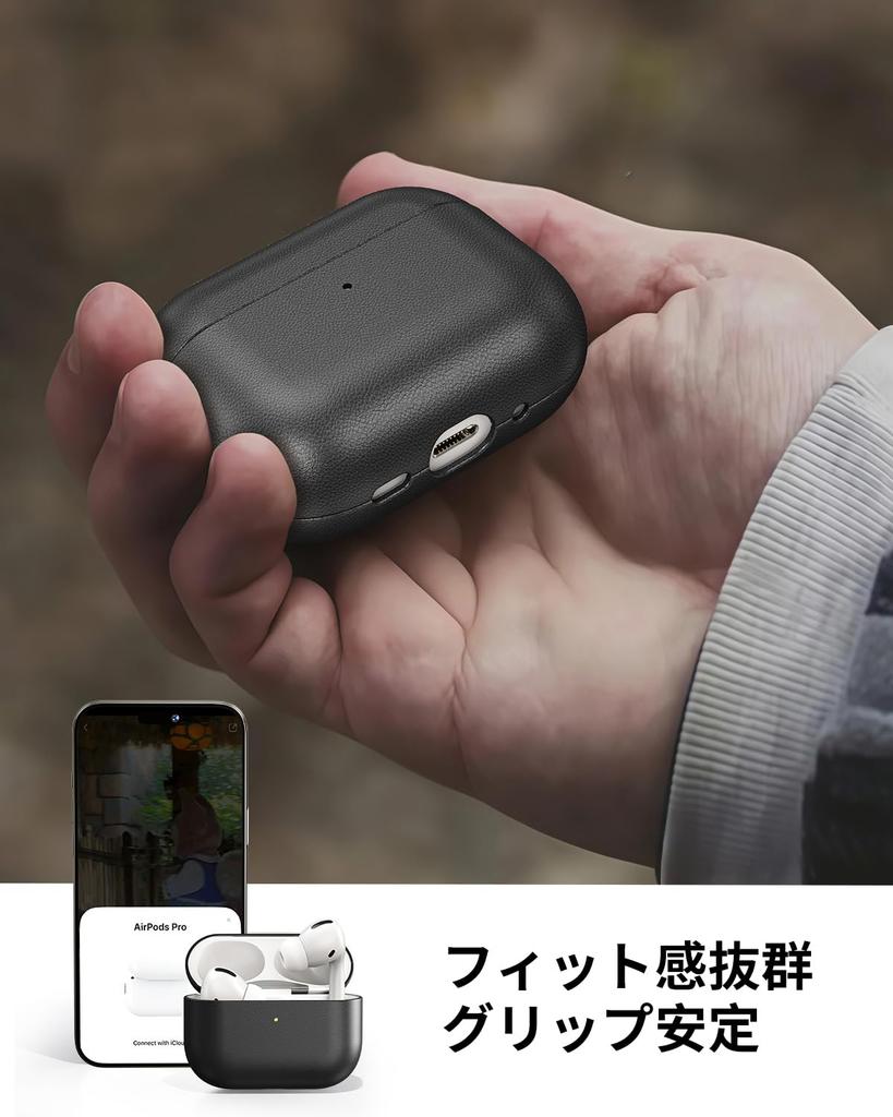 OATSBASF AirPods Pro 3 Leather MagSafe Full AirPods Pro 3rd Generation Wireless Charging Visible LED Easy Opening Case, Shockproof, Compatible,