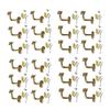 6x Banister Support Office Shopping Mall Home Improvement Guardrail Building with Screws Hardware Stairs Hand Rail Brackets