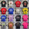 Sp555der Streetwear T-Shirt Loose Fit Short Sleeve Couples Teen