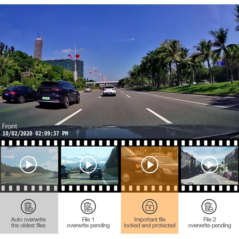 HD 4K 2160P WiFi Auto DVR Dashcam Kamera 2K 1600P 1080P 24H Parkmonitor APP-Steuerung Auto Fahrvideo-Rekorder für alle Autos