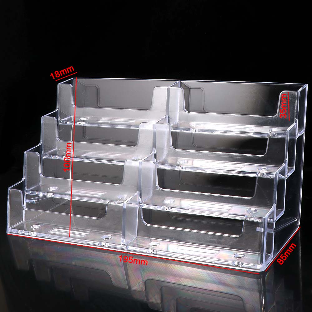 4 Layers Business Card Box Transparent Business Card Storage Box  Office Supplies