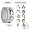 500Pcs/Roll Q Funny Penguins Series 02 Kids Rewards Stickers - DIY Scrapbooks Album Decor Sealing Label Decals