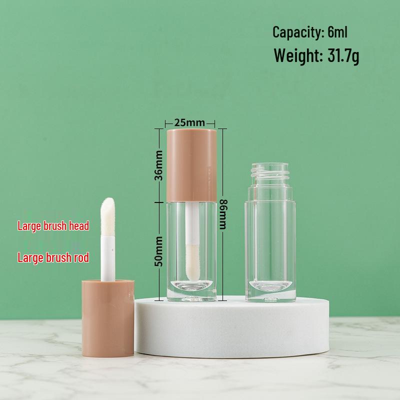 In-Stock 6ML Lip Gloss & Mascara Tubes with Large Brush - Cross-Border Style Eyeliner & Thick Lipstick Tube.