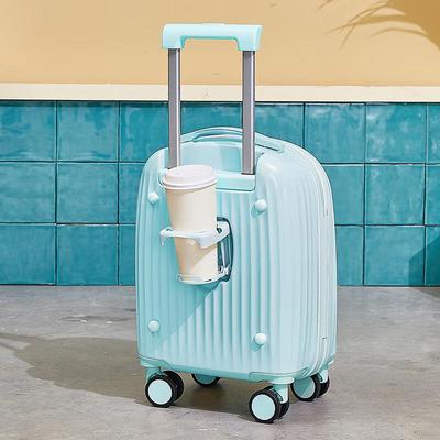 OEING 16-inch Carry-On Suitcase with Folding Cup Holder