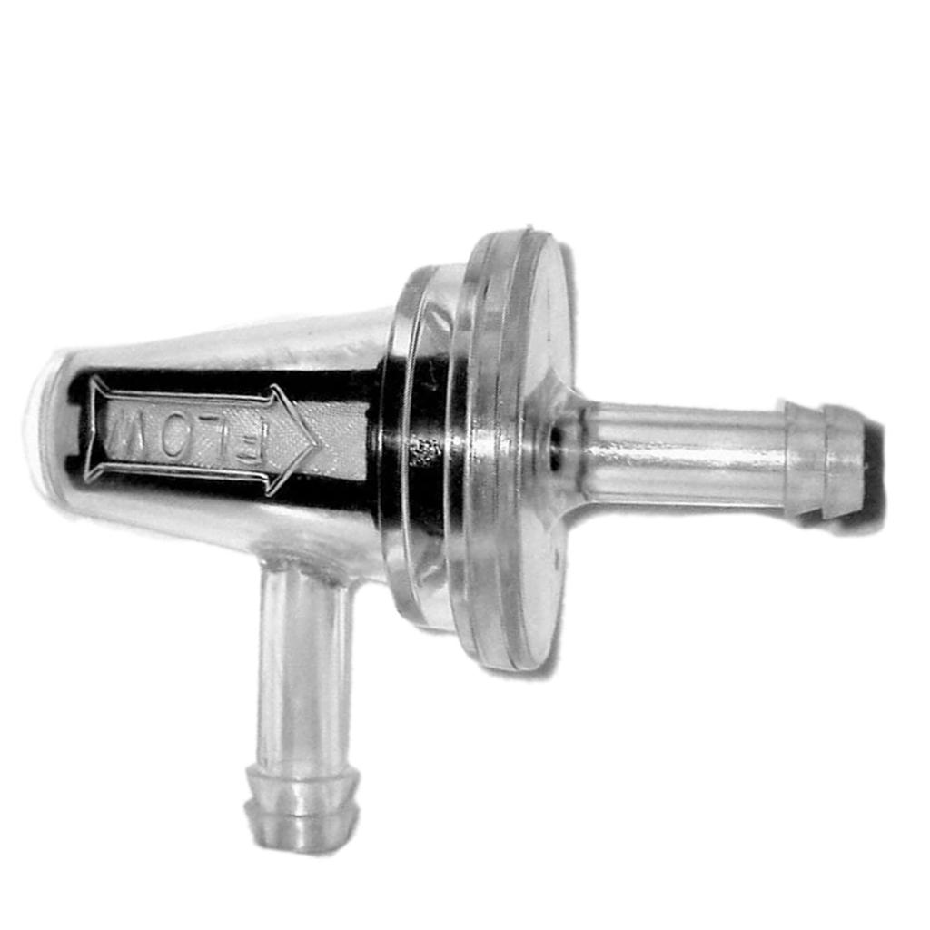 Bunggou 6pcs Universal Motorcycle Right Angle Inline Fuel Filter for 1/4" 6mm Hose Line