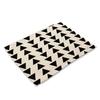 Geometric Striped Printed Linen Placemat Fruit Bowl Meal Plate Mat for Home Party Dining Tables Wedding Kitchen Banquets Decor