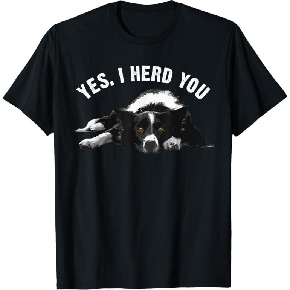 Funny Border Collie Art Men Women Puppy Border Collie Lovers T-Shirt XXXXXL чёрный