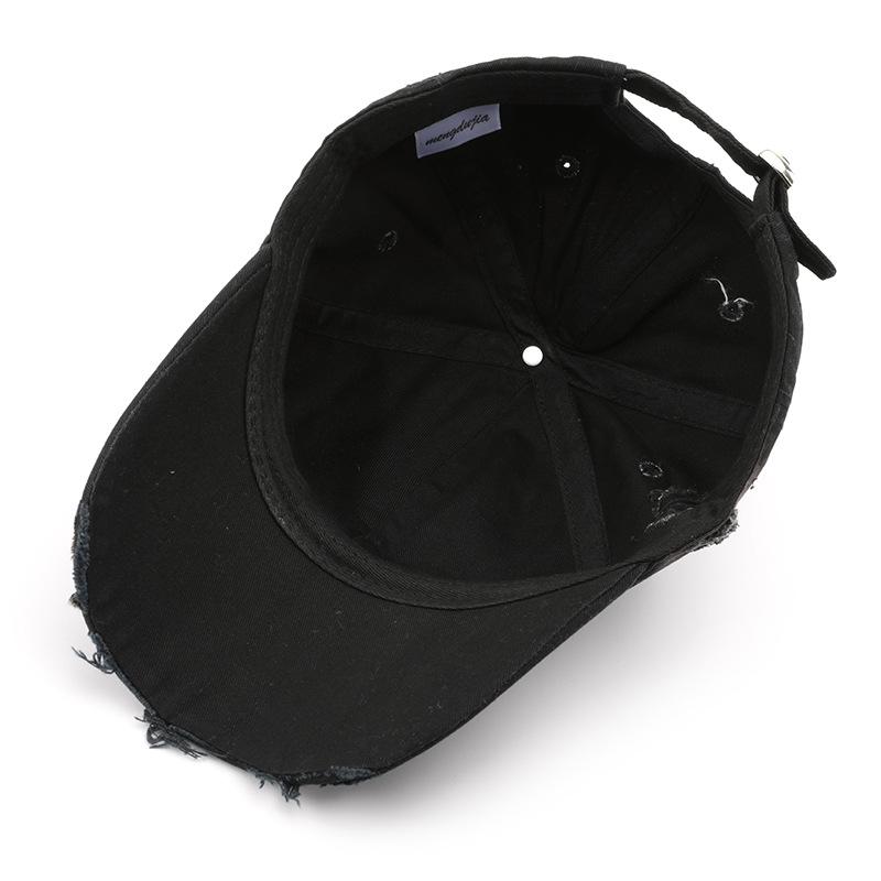 Spring and Autumn Solid Color Washed Hole Light Board Baseball Cap Outdoor Travel Sunscreen Shade Cap