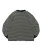 TAILOR STUDIO Heritage Waffle Stripe Long Sleeve Tee (Black)