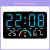 Modern Minimalist Digital Clock With Led Display And Multifunctional Bedside Alarm For Home Office Use