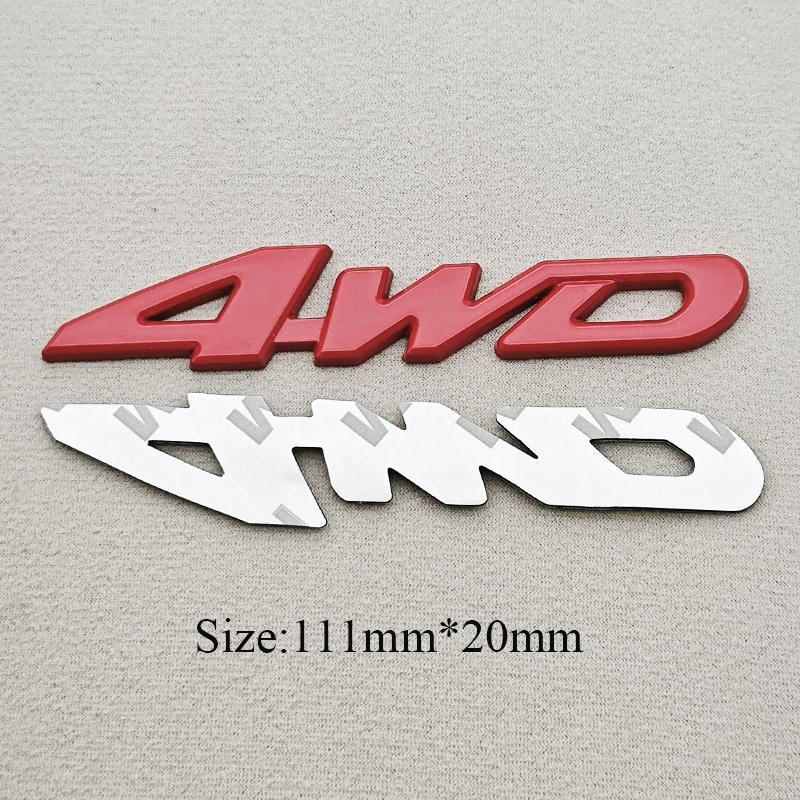 

3D Metal Chrome 4WD AWD Logo Car Sticker Badge Emblem For Toyota Honda CRV Accord Civic Suzuki Grand Vitara Swift Accessories