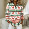 Women's Stylish Casual Christmas Print Long Sleeve Cardigan for Holiday and Everyday Wear