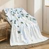 flowers cute Throw Lightweight 240g Flannel Blanket Soft Skin-friendly for Summer Cooling