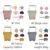6Pcs Silicone Children Beach Baby Toys Bucket Children Beach Silica Gel Bucket Water Sand Play Game Toys For Children Water Game