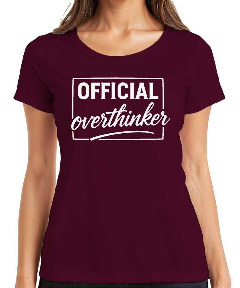 Overthinker Gift Introvert Thinker Birthday Ladies Tshirt