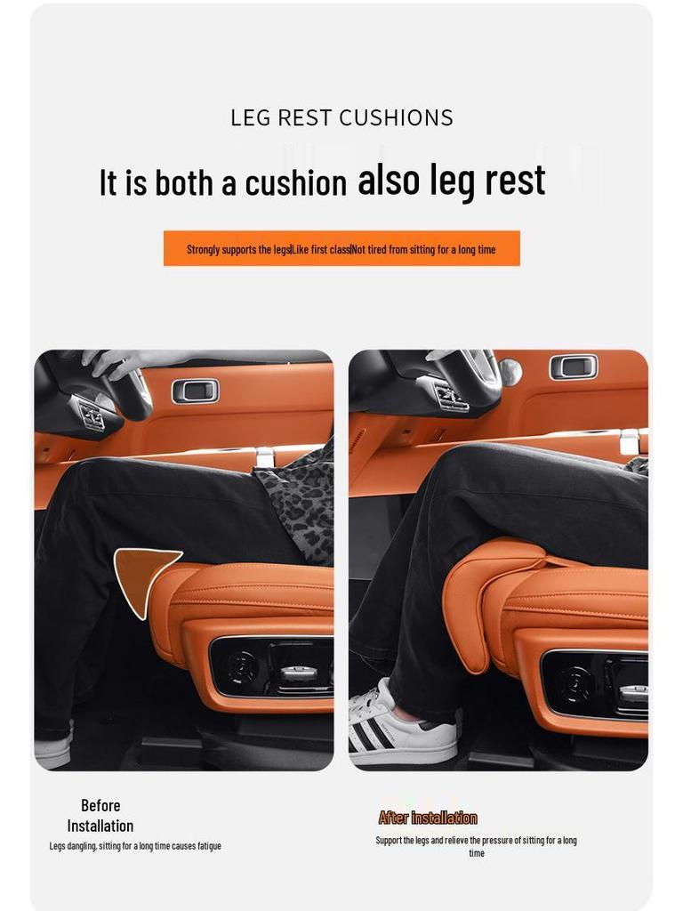 Multifunktionales perforiertes belüftetes Autositzkissen mit atmungsaktiver Beinauflage und Memory-Schaum-Stütze.