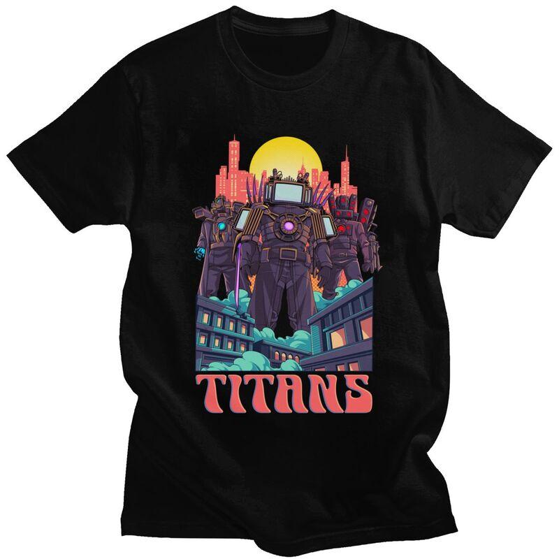 Custom Hot Game Titan Speakerman Skibidi Toilet T Shirts for Men Pure Cotton Tees Tshirts Fashion Tshirt Clothing