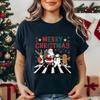Merry Christmas Women Fashion T Shirt Christmas Print Funny Tops Womens Casual TShirt Holiday Xmas Party Tee Aesthetic Clothes
