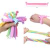 Unicorn Stress Relief Toy Set: Pull-and-Play Noodles & TPR Soft Rubber Wristband