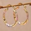 Golden Hoop Earrings Bohemian Style Alloy Earrings Exquisite Gift Women'S Daily Casual Earrings