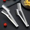 Comb-shaped Food Tongs Multifunctional BBQ Salad Spaghetti Clip Kitchen Tool