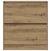 Shoe Cabinet Smoked Oak 80 x 21 x 87.5 cm Engineered Wood
