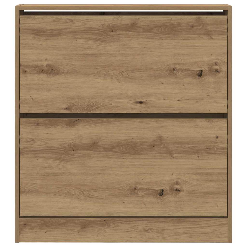 Shoe Cabinet Smoked Oak 80 x 21 x 87.5 cm Engineered Wood
