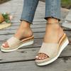 Fashion New Women Sandals Low Heels Wedge Shoes Summer Zapatos Mujer Peep Toe Platform Ladies Slippers Sandalias De Mujer Verano 2025