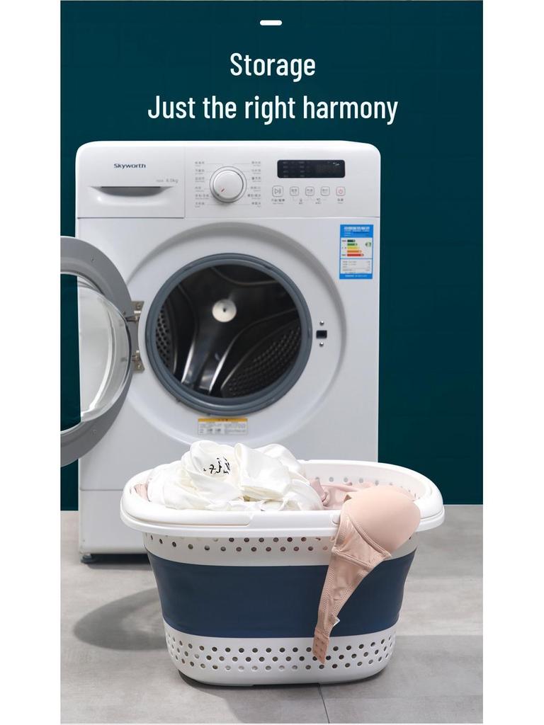 Wandmontierter faltbarer Wäschekorb - Großer Kunststoff-Wäschekorb für Bad und Haushalt