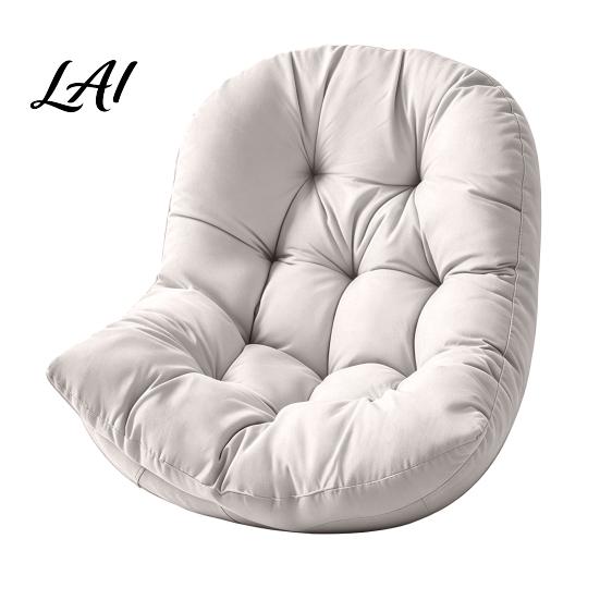 All Weather Outdoor Cushion Egg Chair with Back Support Hanging Swing Pad Comfortable Ties Waterproof Seat for Chairs Soft Lumbar Support Pillow