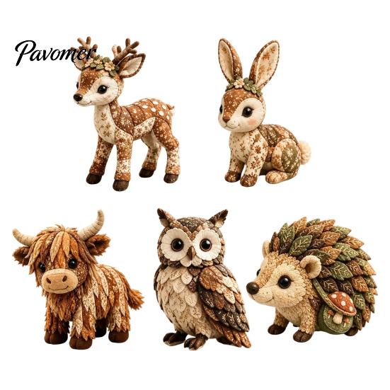 Handmade Animal Craft Woodland Patchwork Kit, Forest DIY Sewing Set, Set Friends, Beginner-friendly Kit for Adults Teens