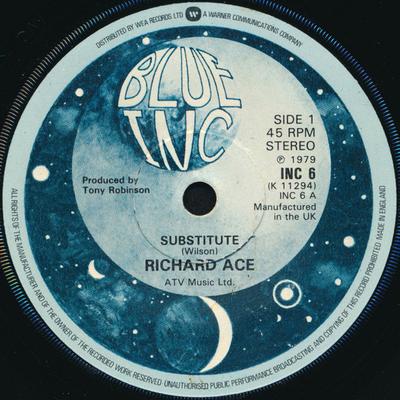 7inch Record RICHARD ACE  Substitute  Ghetto Nation INC6 Blue Inc 1979 UK Reggae Ska  Dub Used