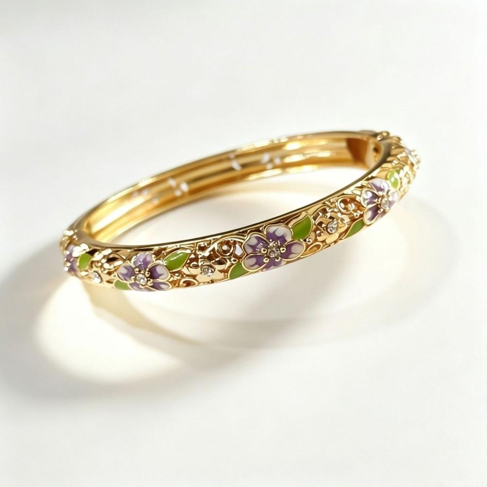Traditional Vintage Cloisonne Bangle Colorful Women's Hand Bracelet Enamel Bangle  Gift