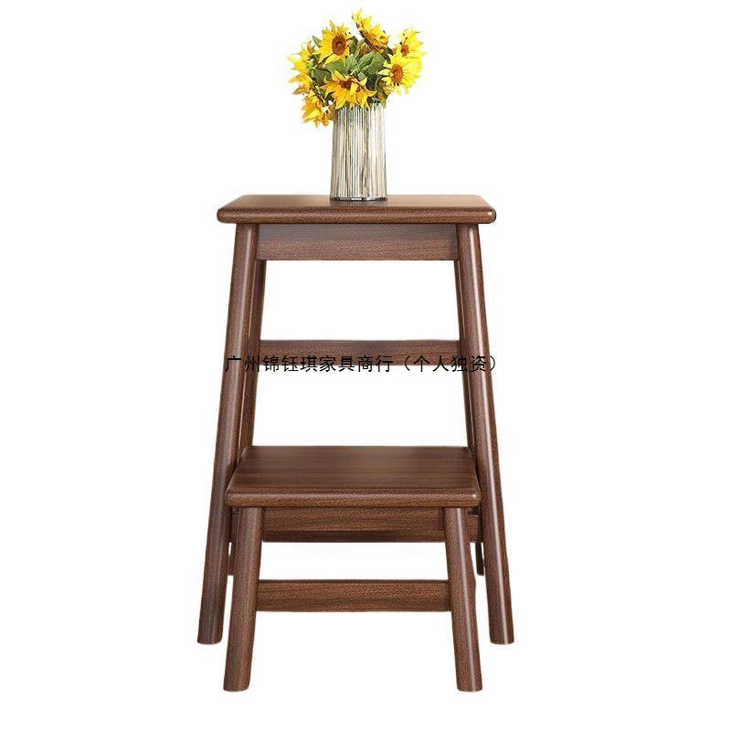 Foldable Solid Wood Step Stool & Bench for Living Room and Kitchen