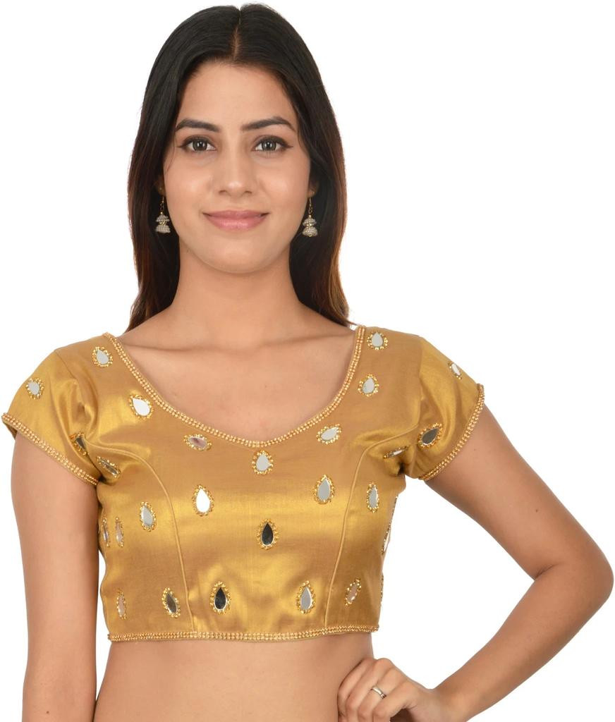 Women's Silk Blend Ethnic Blouse Indian Pakistani Wedding Party Wear Choli Dress