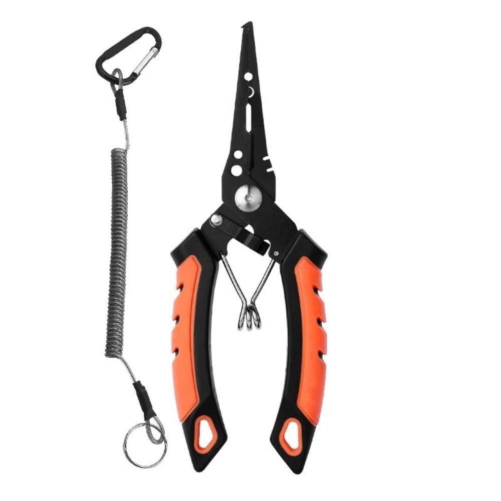 Straight Mouth Fish Control Pliers Stainless Steel Multi-functional Pliers Fishing Trip